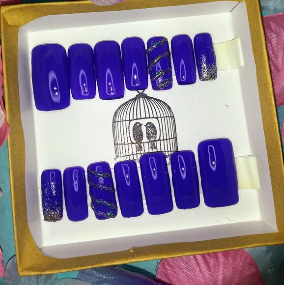 JMAJIC NAILS Other - Reusable Press On Nails Ultraviolet Unicorn Gel